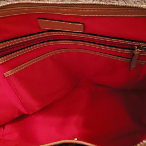 Dooney & Burke Saffiano Satchel Tan - Picture 6 of 7